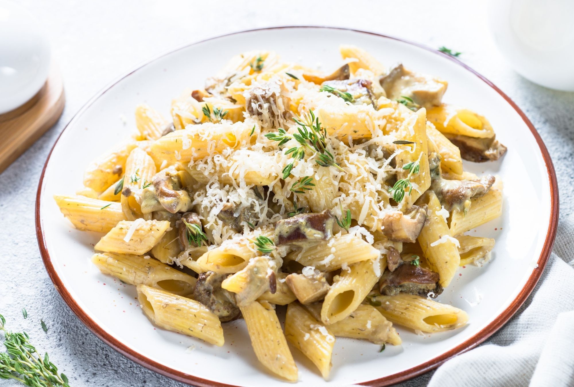 cream with mushrooms